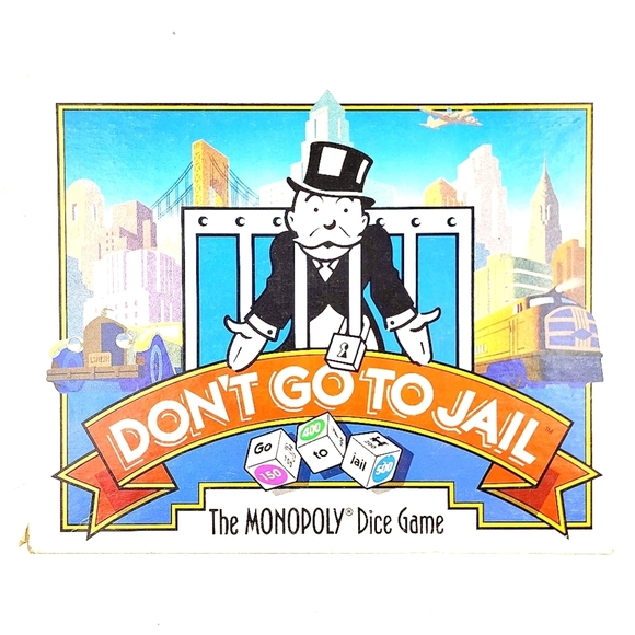 parker brothers Games Vintage Dont Go To Jail Monopoly Dice Game